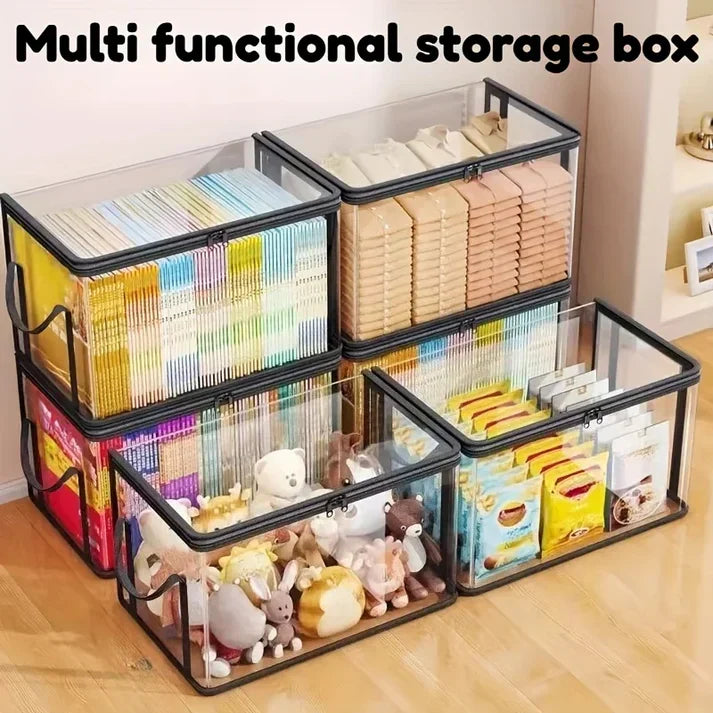 2-Pack Large Transparent Storage Boxes