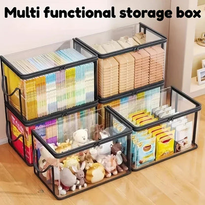 2-Pack Large Transparent Storage Boxes
