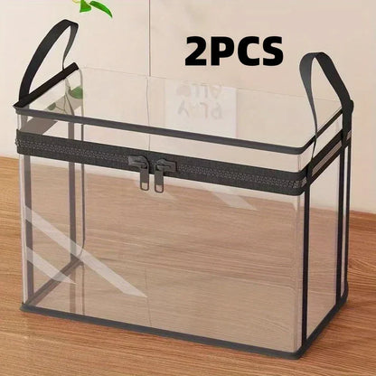 2-Pack Large Transparent Storage Boxes