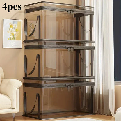 2-Pack Large Transparent Storage Boxes